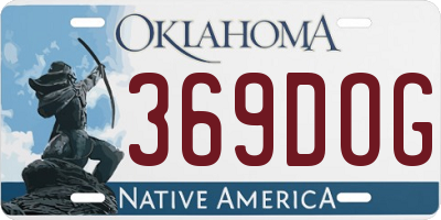 OK license plate 369DOG
