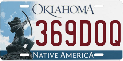 OK license plate 369DOQ