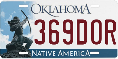 OK license plate 369DOR