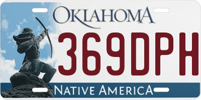 OK license plate 369DPH
