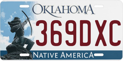 OK license plate 369DXC