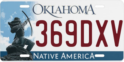 OK license plate 369DXV