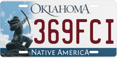 OK license plate 369FCI