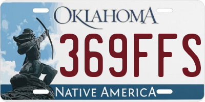 OK license plate 369FFS