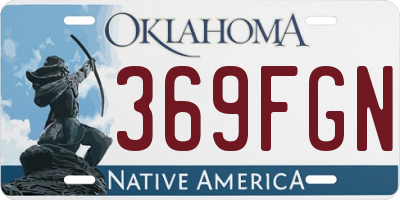 OK license plate 369FGN