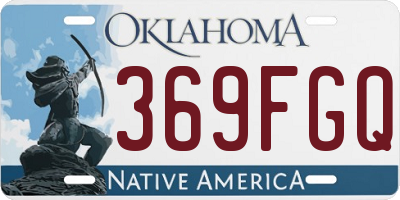 OK license plate 369FGQ