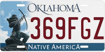 OK license plate 369FGZ