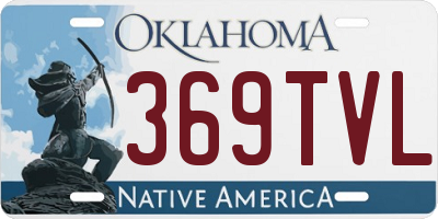OK license plate 369TVL