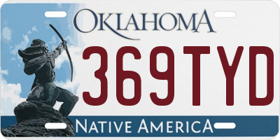 OK license plate 369TYD