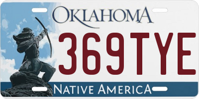 OK license plate 369TYE
