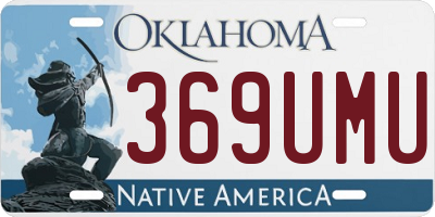 OK license plate 369UMU
