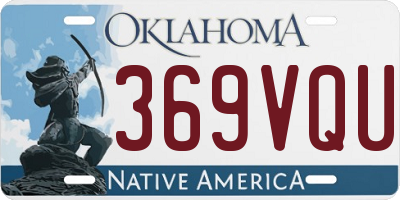 OK license plate 369VQU