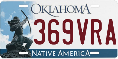 OK license plate 369VRA