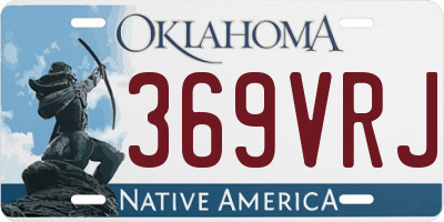 OK license plate 369VRJ