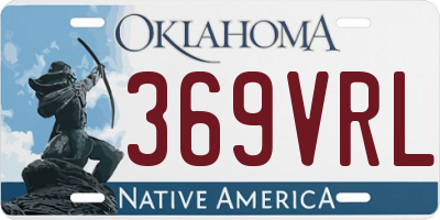 OK license plate 369VRL