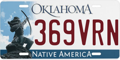 OK license plate 369VRN