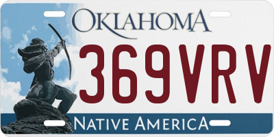 OK license plate 369VRV