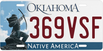 OK license plate 369VSF