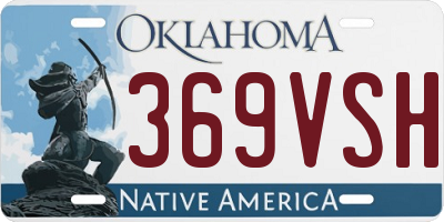 OK license plate 369VSH