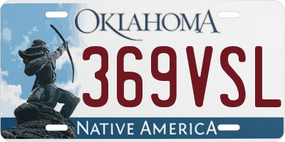 OK license plate 369VSL
