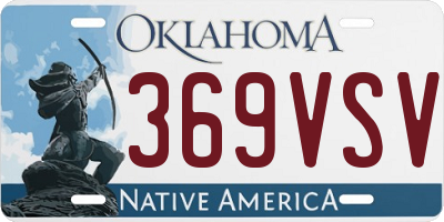 OK license plate 369VSV