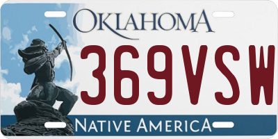 OK license plate 369VSW