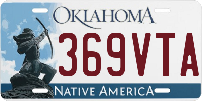 OK license plate 369VTA