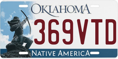 OK license plate 369VTD