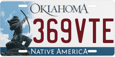 OK license plate 369VTE