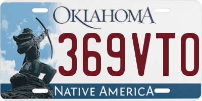 OK license plate 369VTO
