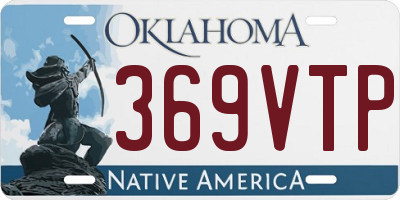 OK license plate 369VTP