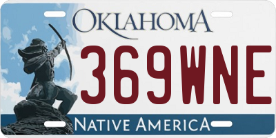 OK license plate 369WNE