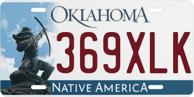 OK license plate 369XLK