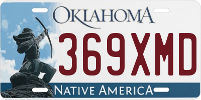 OK license plate 369XMD
