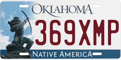 OK license plate 369XMP