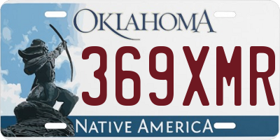 OK license plate 369XMR