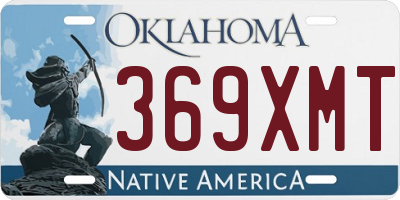 OK license plate 369XMT