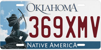 OK license plate 369XMV