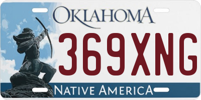 OK license plate 369XNG