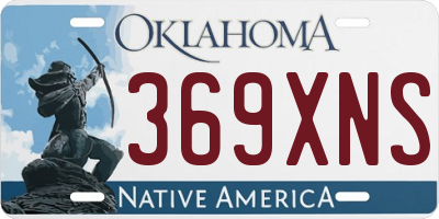 OK license plate 369XNS
