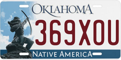 OK license plate 369XOU