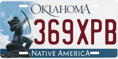 OK license plate 369XPB