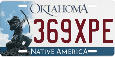 OK license plate 369XPE