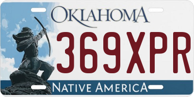 OK license plate 369XPR