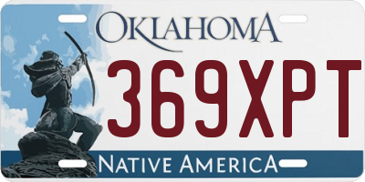 OK license plate 369XPT