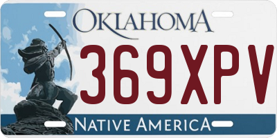 OK license plate 369XPV