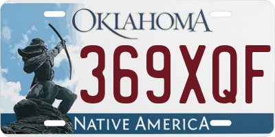 OK license plate 369XQF