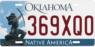 OK license plate 369XQO