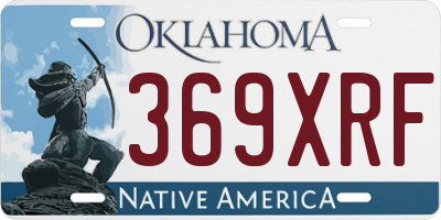 OK license plate 369XRF