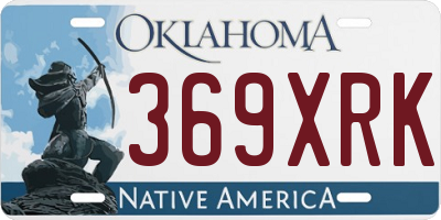 OK license plate 369XRK